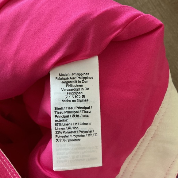 J.Crew Women’s Peyton Sailor Crop Pant Bright Pink Stretch Linen Size 6 - Picture 6 of 11